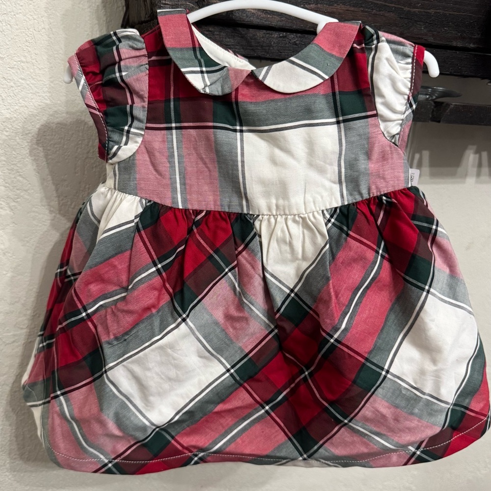 Carter's Baby Red and Green Plaid Formal Holiday Dress - Infant 3 Months